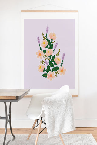 Hello Sayang Lovely Roses Lavender Art Print And Hanger