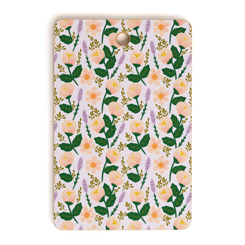 Hello Sayang Lovely Roses Lavender Cutting Board Rectangle