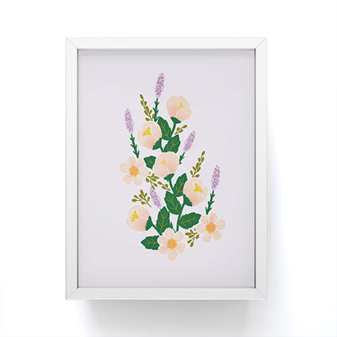Hello Sayang Lovely Roses Lavender Framed Mini Art Print