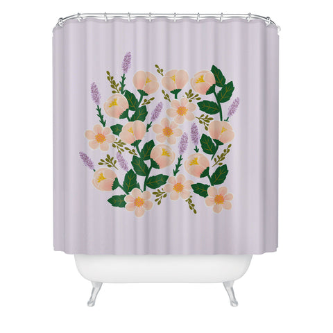 Hello Sayang Lovely Roses Lavender Shower Curtain