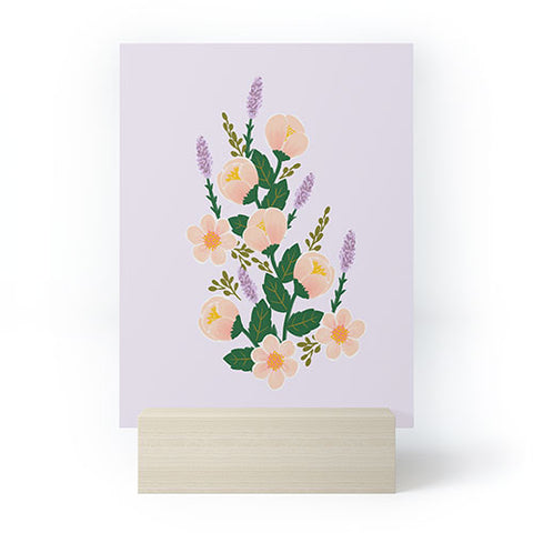 Hello Sayang Lovely Roses Lavender Mini Art Print
