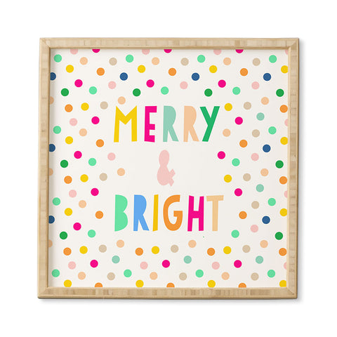 Hello Sayang Merry And Bright Polka Dots Framed Wall Art