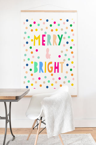 Hello Sayang Merry And Bright Polka Dots Art Print And Hanger