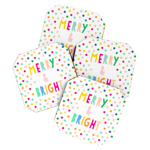 Hello Sayang Merry And Bright Polka Dots Coaster Set
