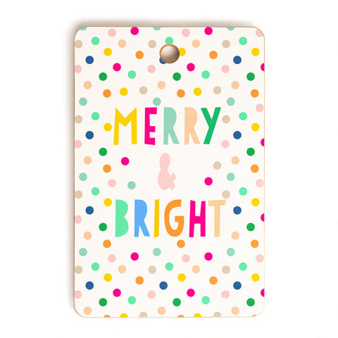 Hello Sayang Merry And Bright Polka Dots Cutting Board Rectangle