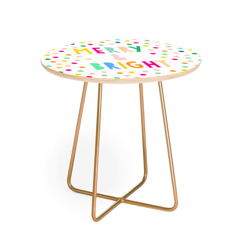 Hello Sayang Merry And Bright Polka Dots Round Side Table