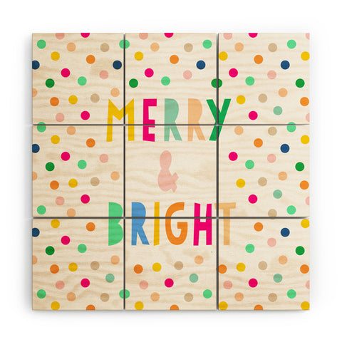 Hello Sayang Merry And Bright Polka Dots Wood Wall Mural