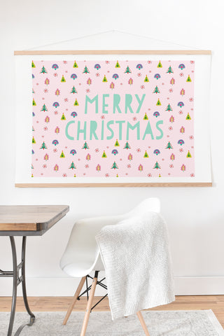 Hello Sayang Merry Christmas Trees Art Print And Hanger