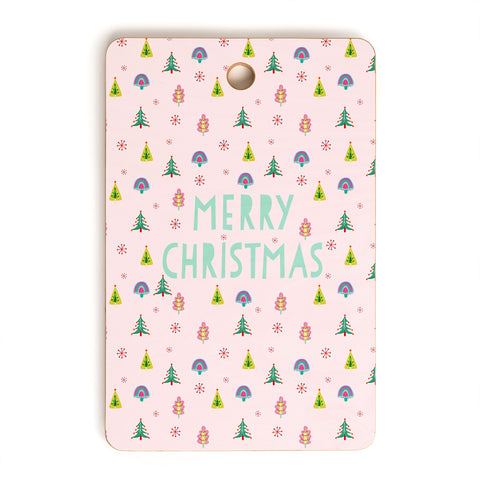Hello Sayang Merry Christmas Trees Cutting Board Rectangle