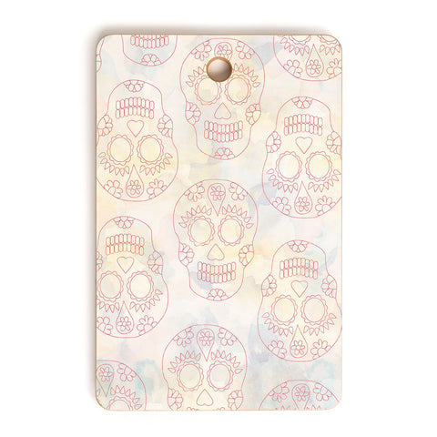 Hello Sayang Nothing Dull About Skulls Cutting Board Rectangle