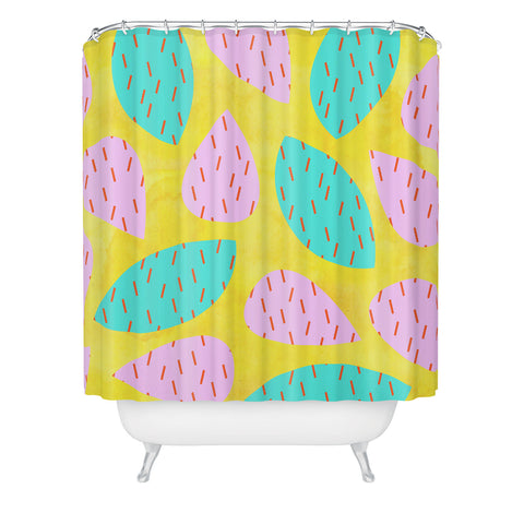 Hello Sayang Spiky Cactus Shower Curtain