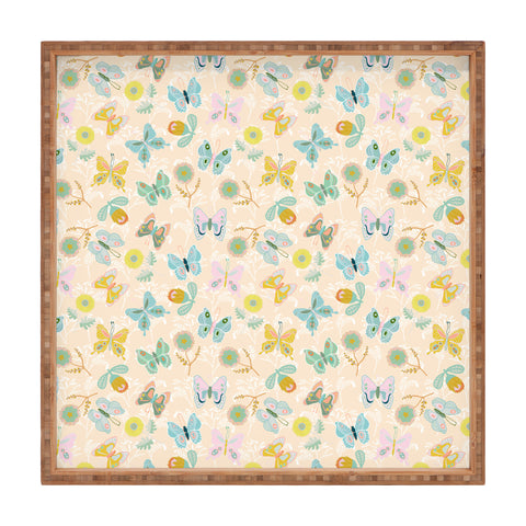 Hello Sayang Summer Butterflies Square Tray