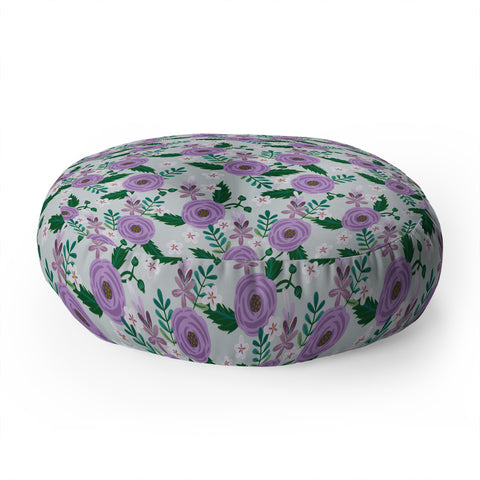 Hello Sayang Sweet Roses Mint Floor Pillow Round