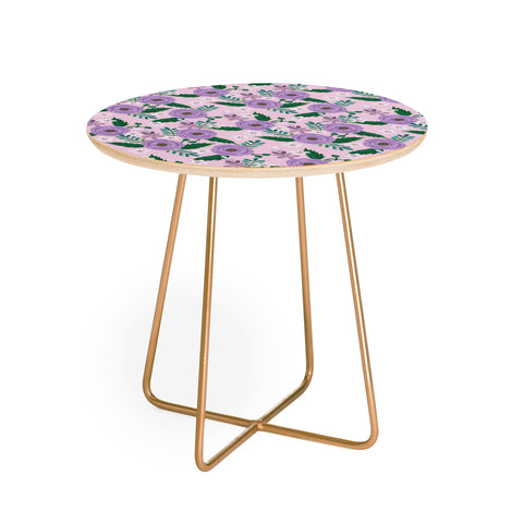 Hello Sayang Sweet Roses Pink Round Side Table