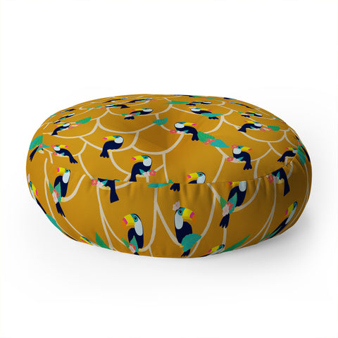 Hello Sayang Toucan Play This Mustard Game Floor Pillow Round