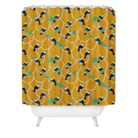 Hello Sayang Toucan Play This Mustard Game Shower Curtain