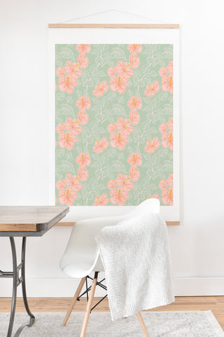 Hello Sayang Tropical Hibiscus Art Print And Hanger