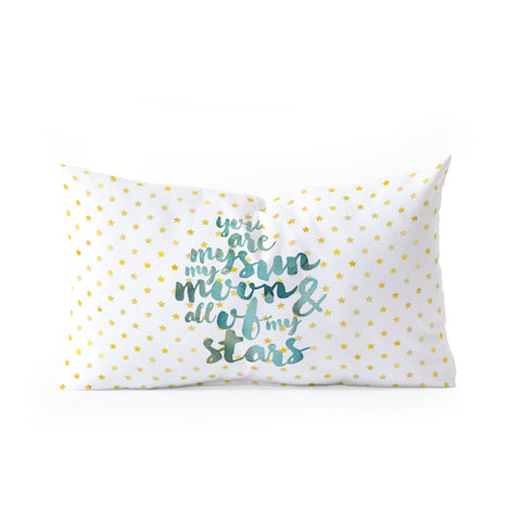 Hello Sayang You Are My Sun My Moon and All Of My Stars Oblong Throw Pillow