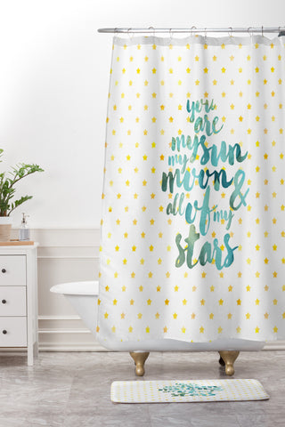 Hello Sayang You Are My Sun My Moon and All Of My Stars Shower Curtain And Mat