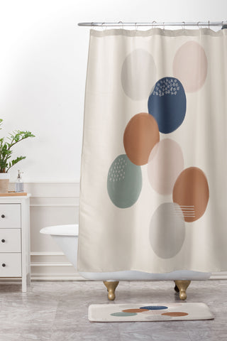 Hello Twiggs Abstract Boho Shower Curtain And Mat