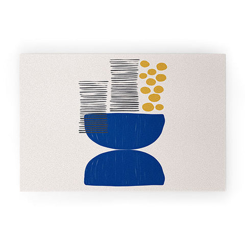 Hello Twiggs Abstract Fruit Bowl Welcome Mat