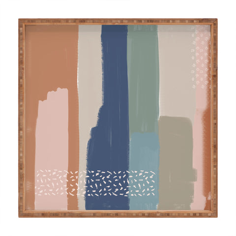 Hello Twiggs Abstract Terracotta Square Tray