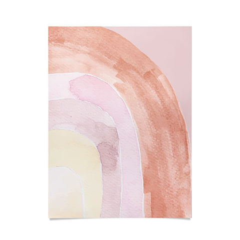 Hello Twiggs Abstract Watercolor Rainbow Poster