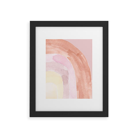 Hello Twiggs Abstract Watercolor Rainbow Framed Art Print