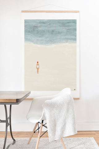 Hello Twiggs Alone with the sea Art Print And Hanger