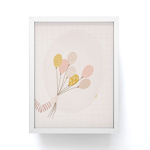 Hello Twiggs Balloon Celebrating Framed Mini Art Print