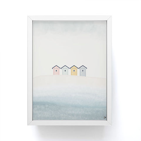 Hello Twiggs Beach Cabins Framed Mini Art Print