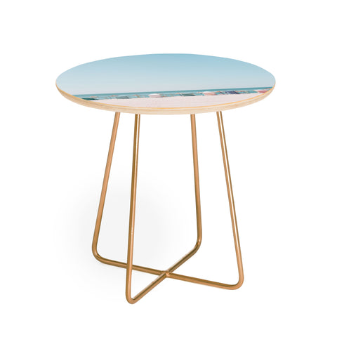 Hello Twiggs Beach Huts Round Side Table