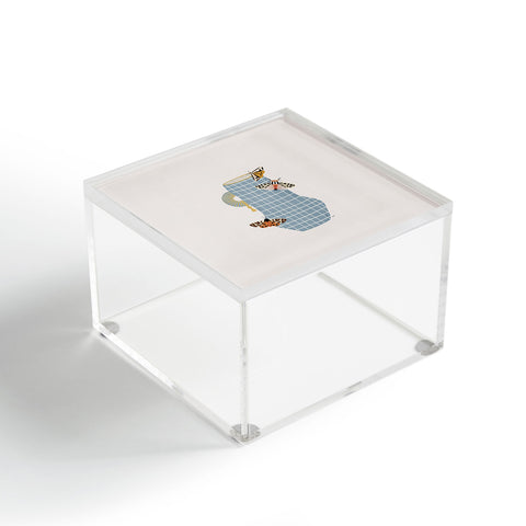Hello Twiggs Blue Vase with Butterflies Acrylic Box