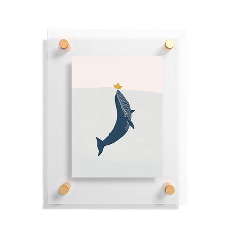 Hello Twiggs Blue Whale Floating Acrylic Print