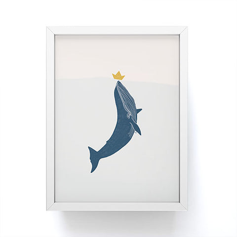 Hello Twiggs Blue Whale Framed Mini Art Print