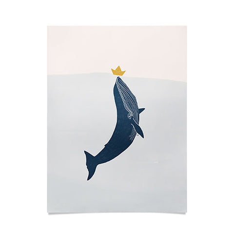 Hello Twiggs Blue Whale Poster