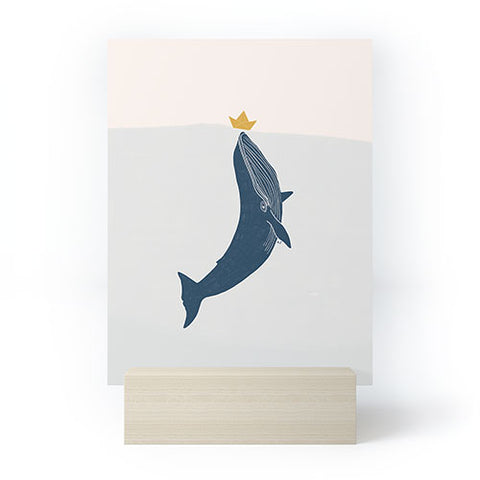 Hello Twiggs Blue Whale Mini Art Print