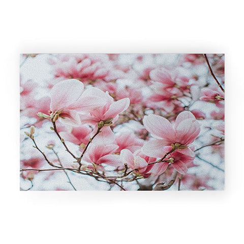Hello Twiggs Blush Pink Magnolias Welcome Mat