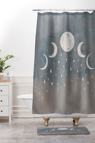 Hello Twiggs Celestial Moon Shower Curtain And Mat