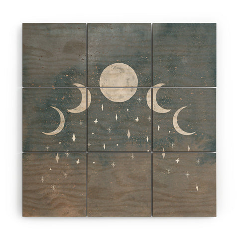 Hello Twiggs Celestial Moon Wood Wall Mural