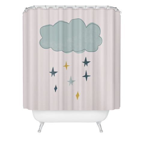 Hello Twiggs Clouds in the Sky Shower Curtain