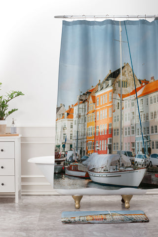 Hello Twiggs Copenhagen Harbour Shower Curtain And Mat