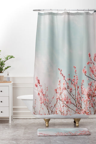Hello Twiggs Cotton Candy II Shower Curtain And Mat