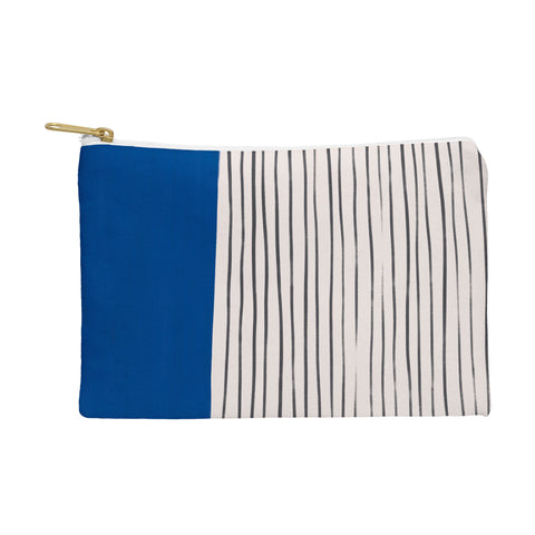 Hello Twiggs Dark Blue Abstract Pouch