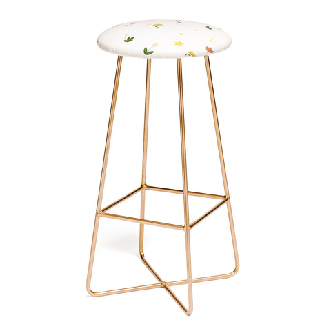 Hello Twiggs Florals and Leaves Bar Stool