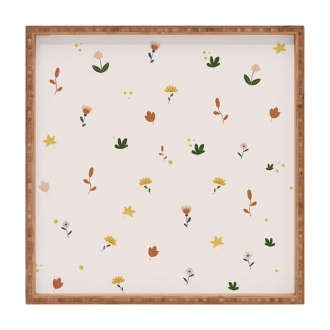 Hello Twiggs Florals and Leaves Square Tray