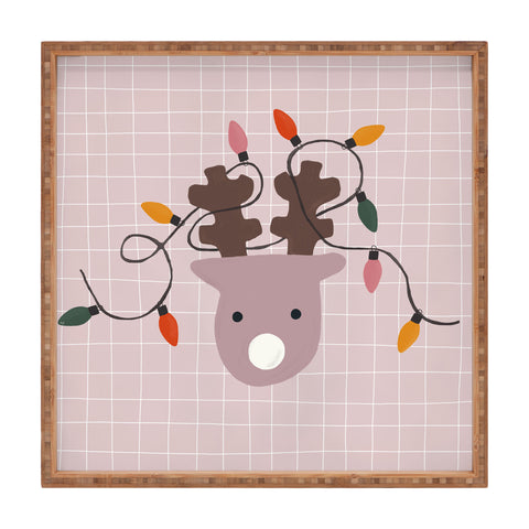 Hello Twiggs Fluffy Reindeer Square Tray