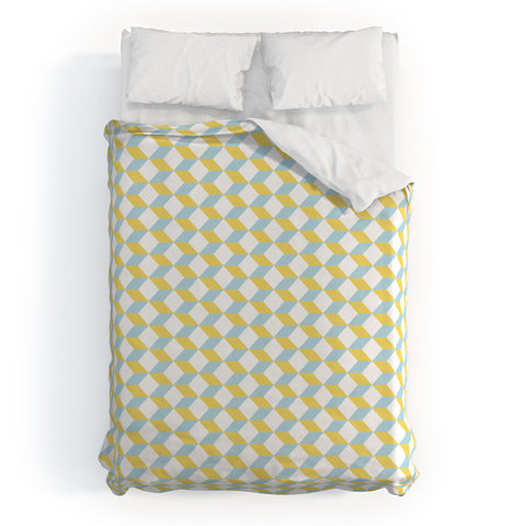 Hello Twiggs Green Lime Tile Duvet Cover