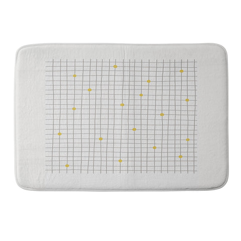 Hello Twiggs Grid and Dots Memory Foam Bath Mat