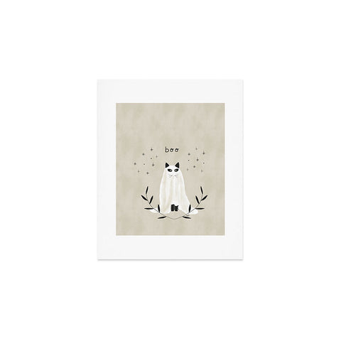 Hello Twiggs Halloween Ghost Cat Art Print
